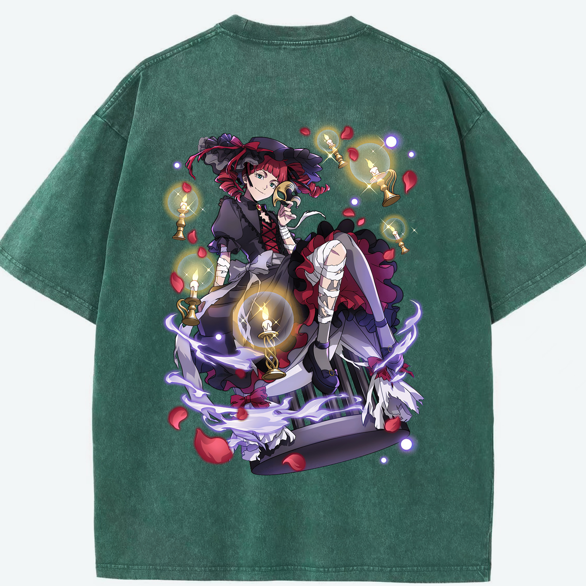 （画像用） 文豪ストレイドッグス Bungo Stray Dogs 綿100% ヴィンテージ風 半袖Tシャツ（背面プリント）